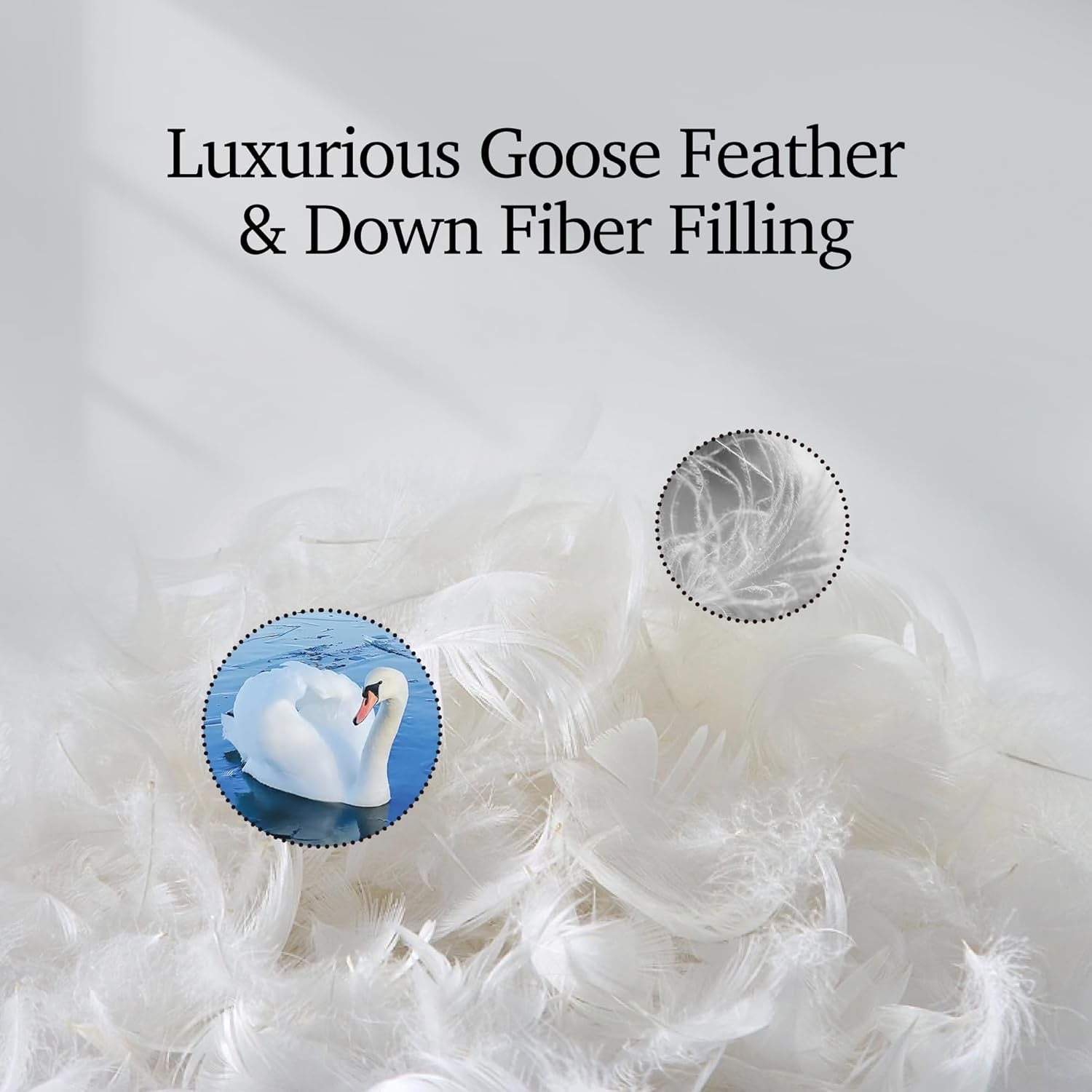 Hotel Grand Luxury Goose Feather Down Comforter – Queen Size | 100% Cotton Extra Warm Duvet Insert