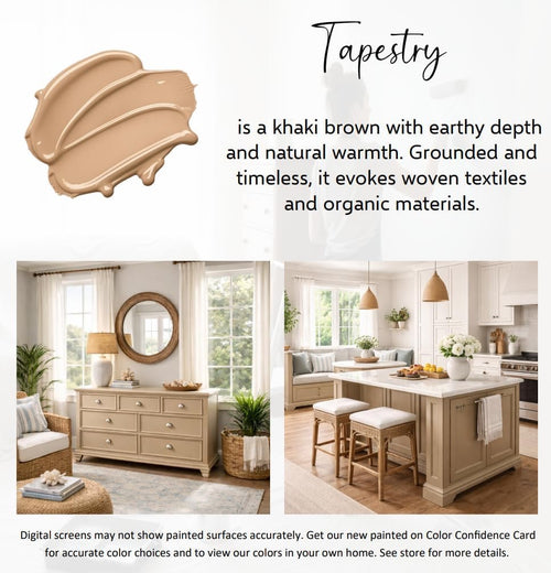 ALL-IN-ONE Paint by Heirloom Traditions Tapestry Quart | Khaki Brown Cabinet & Furniture Paint with Built-In Primer