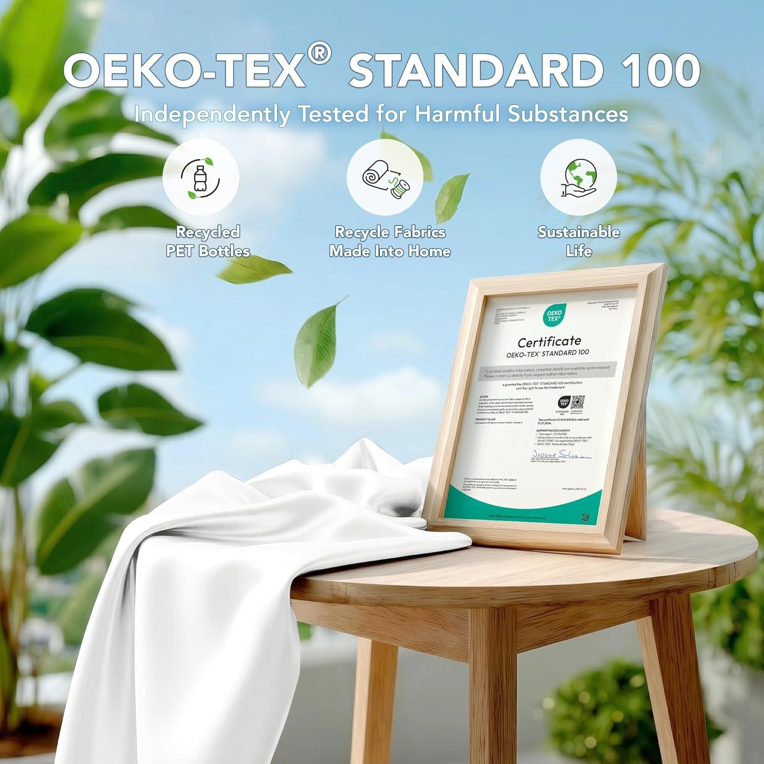 Deconovo 100% Blackout Curtains – Thermal Insulated & Noise-Reducing White Drapery Panels
