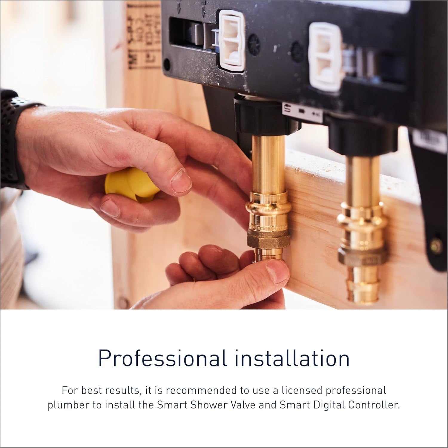 Moen Smart Shower Controller Matte Black TS3302BL | 2-Outlet Digital Thermostatic Shower Valve System