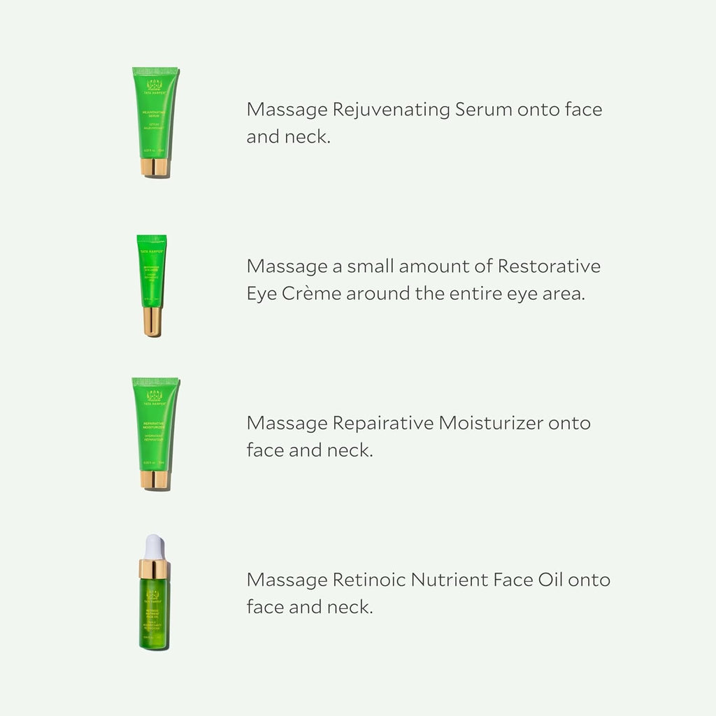 Tata Harper Daily Essentials Set | 7-Step Travel-Size Natural Skincare Routine