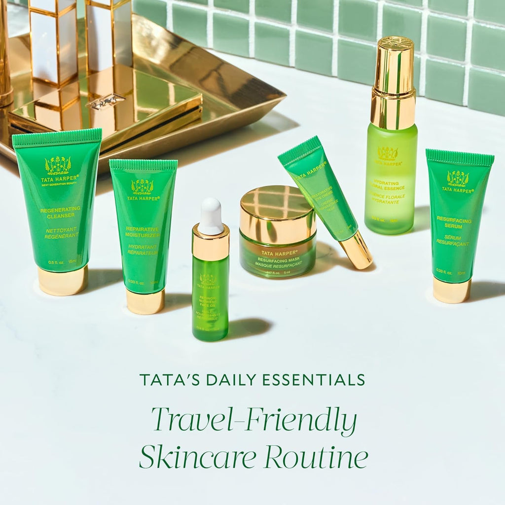 Tata Harper Daily Essentials Set | 7-Step Travel-Size Natural Skincare Routine