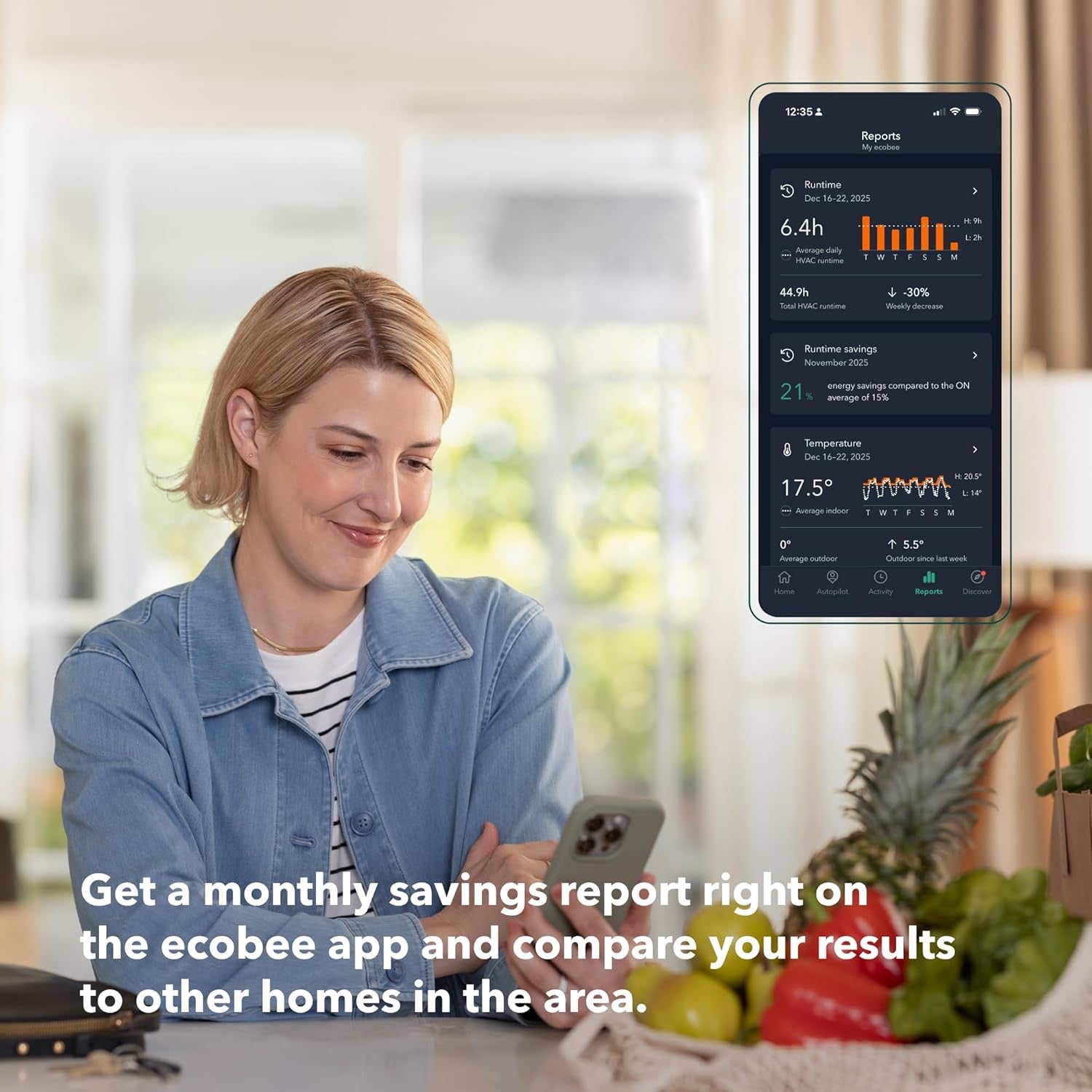 ecobee Smart Thermostat Enhanced | Programmable Wi-Fi Thermostat with Alexa, Siri & Google