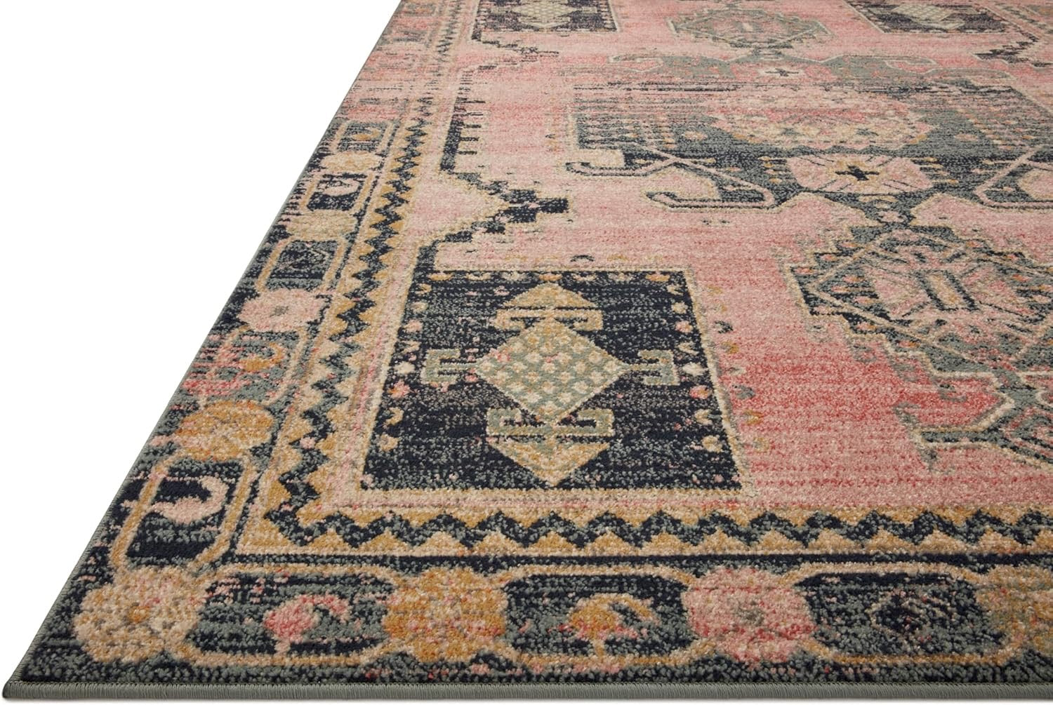 Loloi Jocelyn JOC-06 Area Rug | Rose 7'10" x 10' Vintage-Inspired Rug
