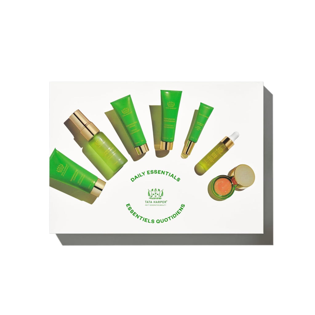 Tata Harper Daily Essentials Set | 7-Step Travel-Size Natural Skincare Routine