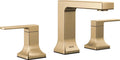 Delta Velum Widespread Bathroom Faucet Champagne Bronze | 2-Handle 3-Hole Sink Faucet with Pop-Up Drain