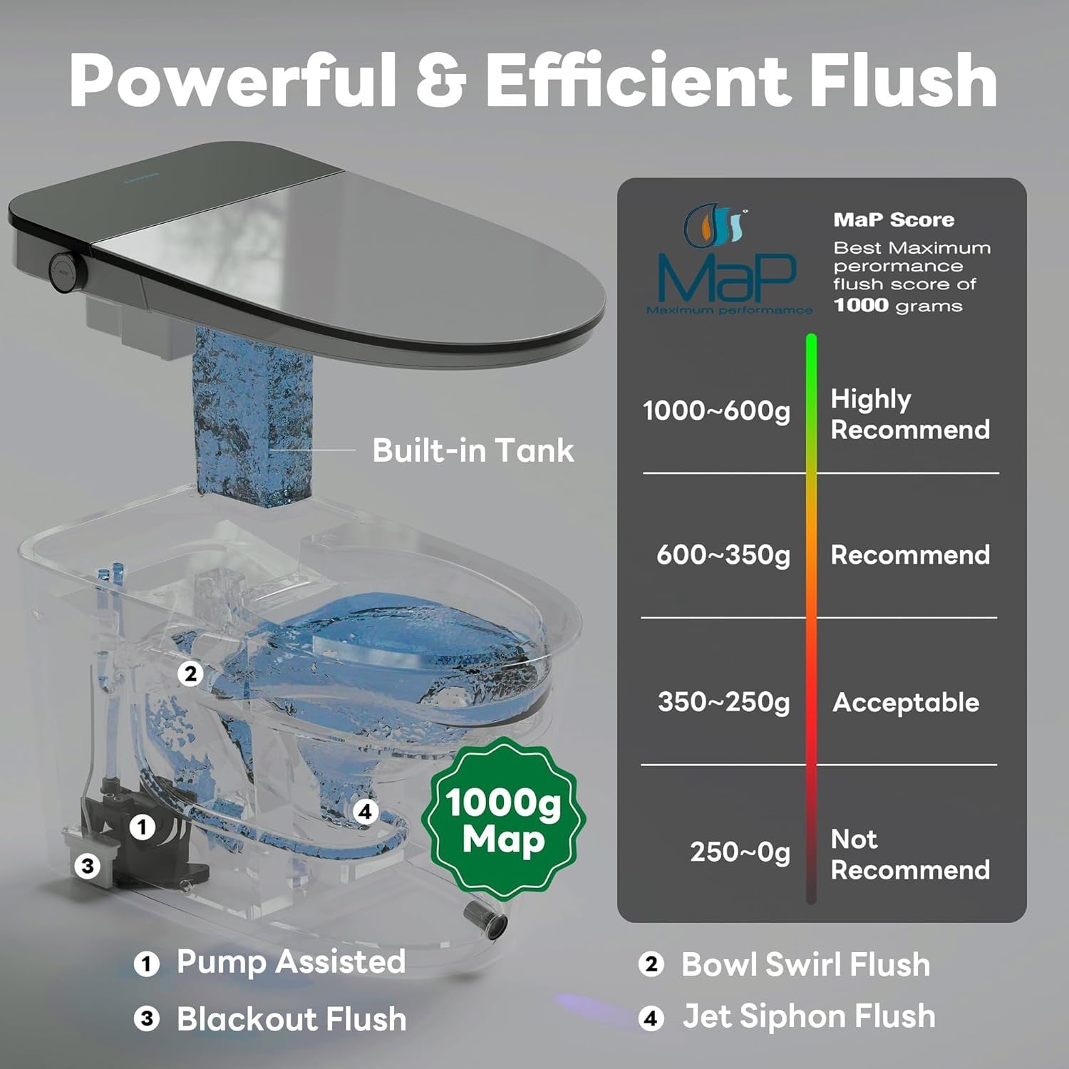 Casta Diva Smart Toilet with Bidet Built-In | Heated Seat, Auto Flush, Foam Dispenser & Tank System