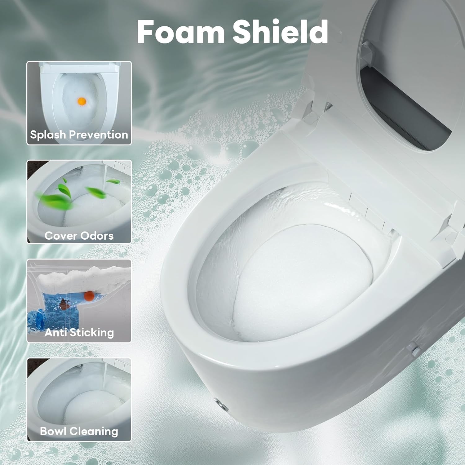 Casta Diva Smart Toilet with Bidet Built-In | Heated Seat, Auto Flush, Foam Dispenser & Tank System