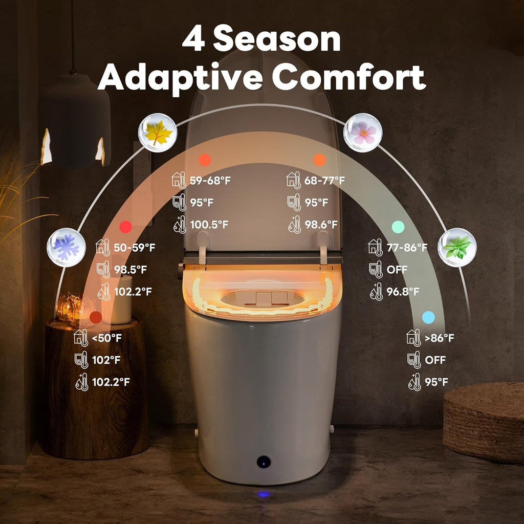 Casta Diva Smart Toilet with Bidet Built-In | Heated Seat, Auto Flush, Foam Dispenser & Tank System