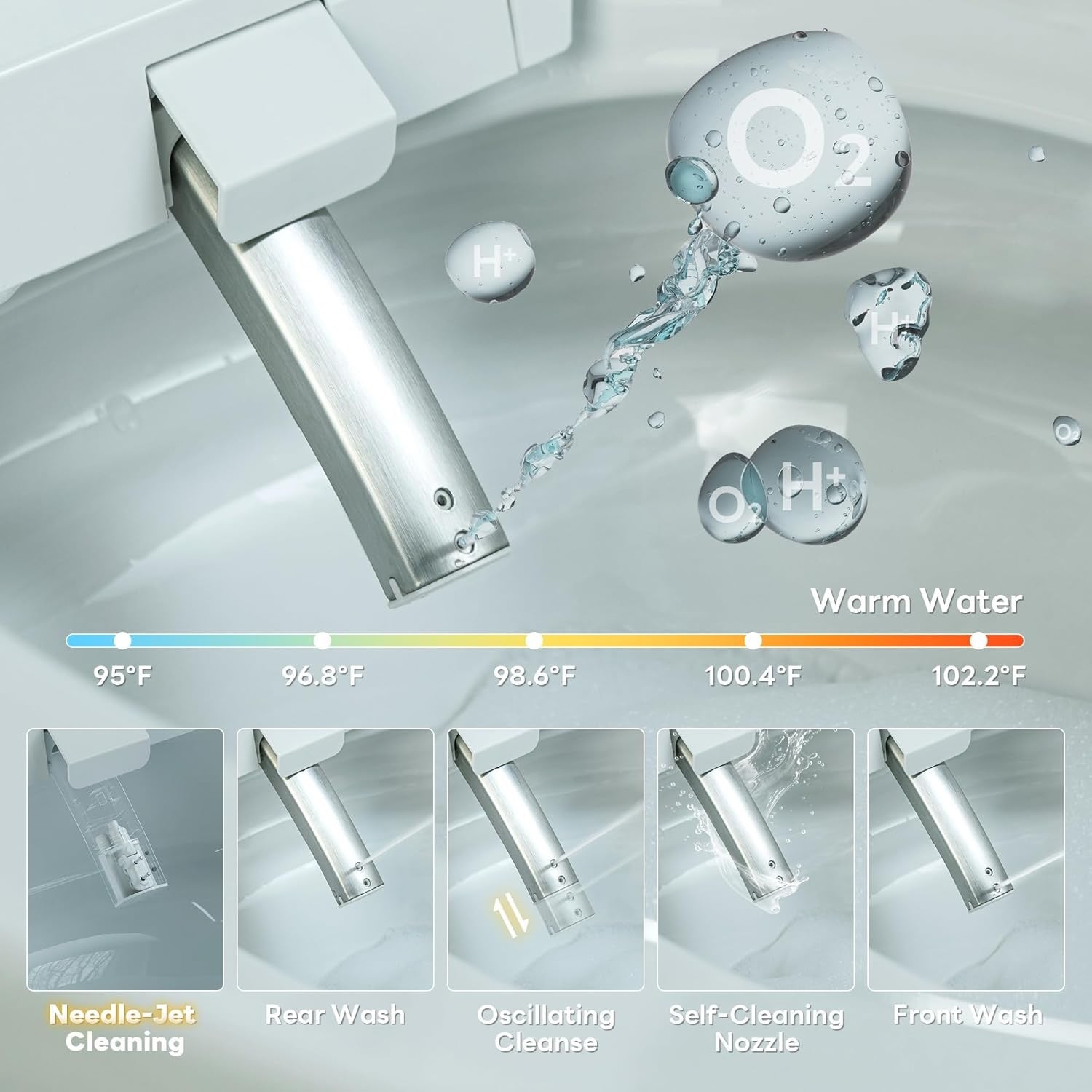 Casta Diva Smart Toilet with Bidet Built-In | Heated Seat, Auto Flush, Foam Dispenser & Tank System