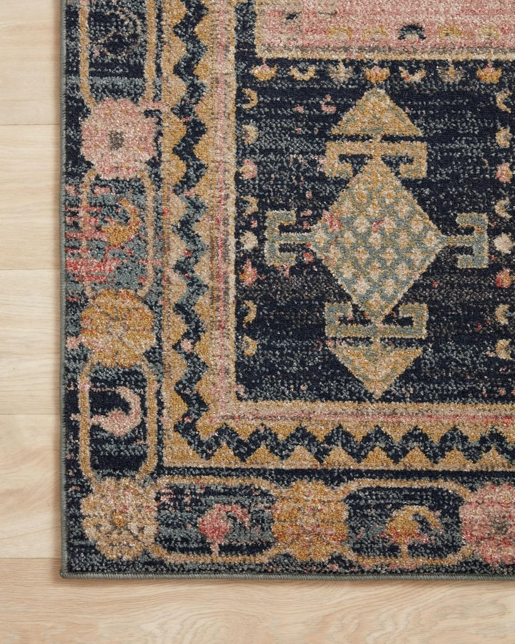 Loloi Jocelyn JOC-06 Area Rug | Rose 7'10" x 10' Vintage-Inspired Rug