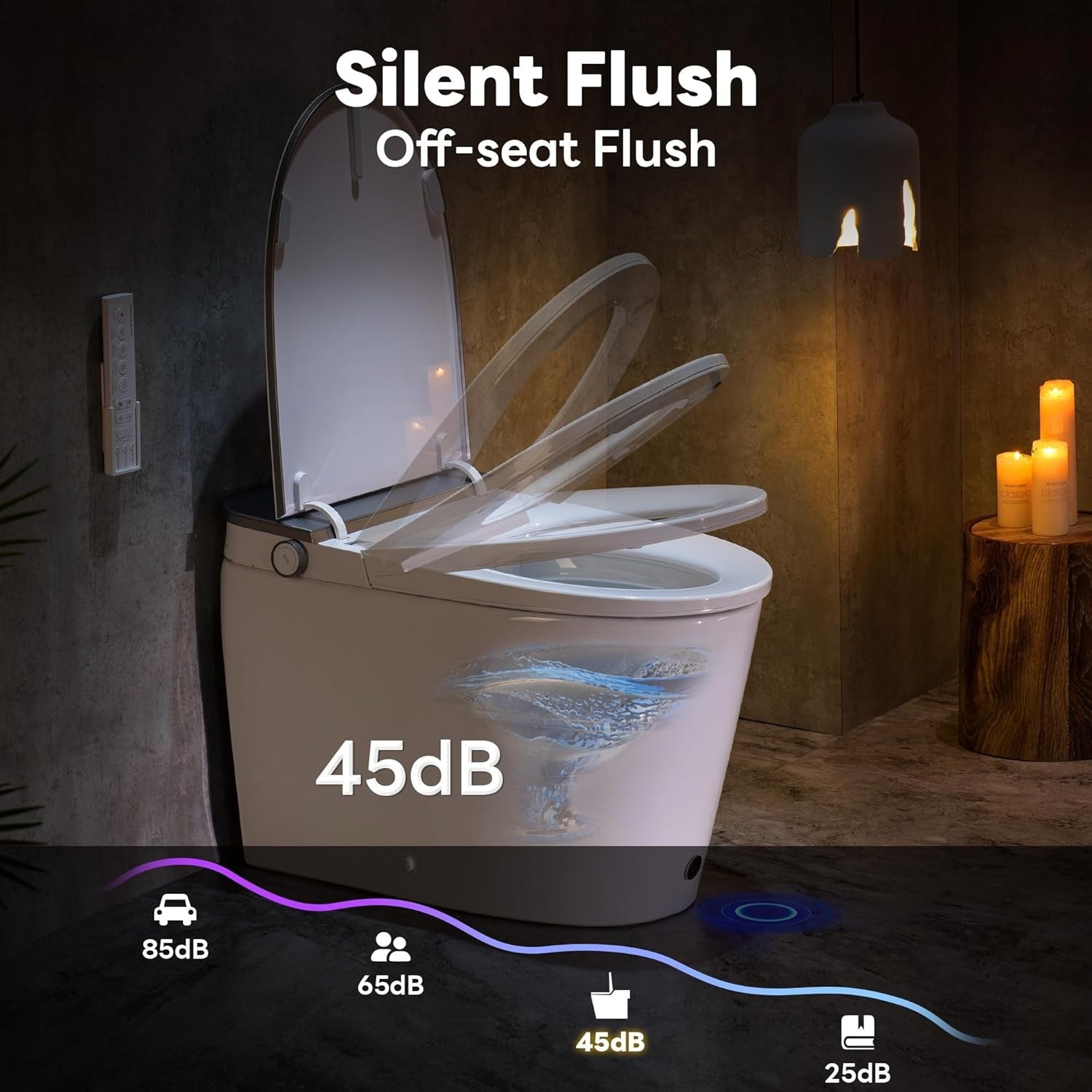 Casta Diva Smart Toilet with Bidet Built-In | Heated Seat, Auto Flush, Foam Dispenser & Tank System