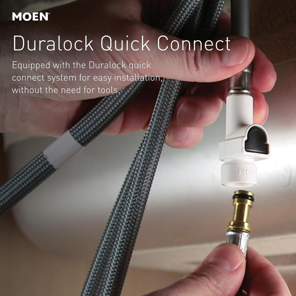 Moen Arbor MotionSense Wave Touchless Kitchen Faucet Matte Black 7594EWBL | Pulldown Sprayer with Power Clean