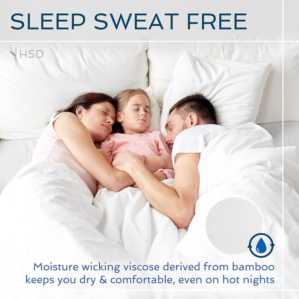 Hotel Sheets Direct Bamboo Viscose Queen Sheet Set | Cooling Breathable 4-Piece Bed Sheets – White