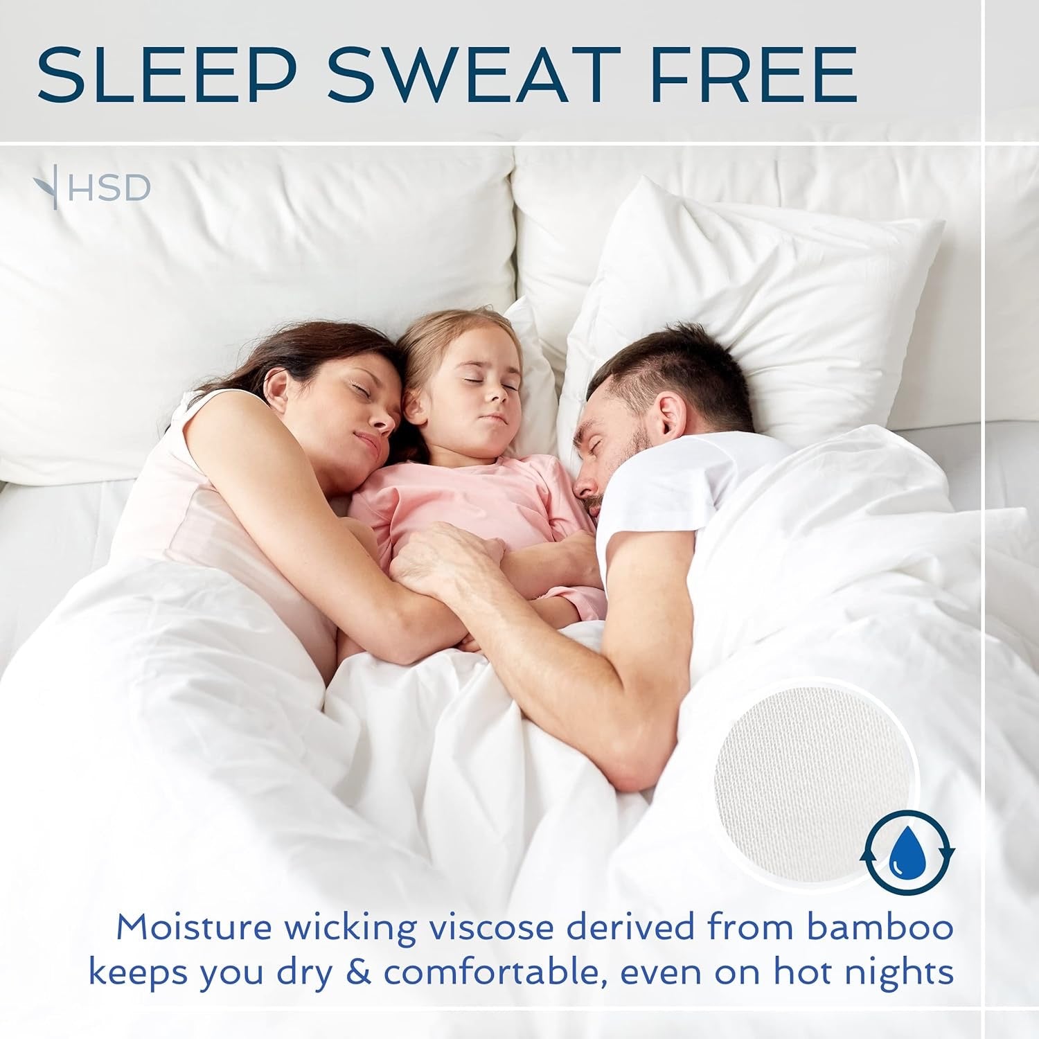 Hotel Sheets Direct Bamboo Viscose Queen Sheet Set | Cooling Breathable 4-Piece Bed Sheets – White