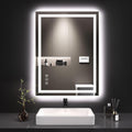 24” x 32” LED Smart Bathroom Mirror | Backlit + Front Lit Anti-Fog Dimmable Vanity Mirror