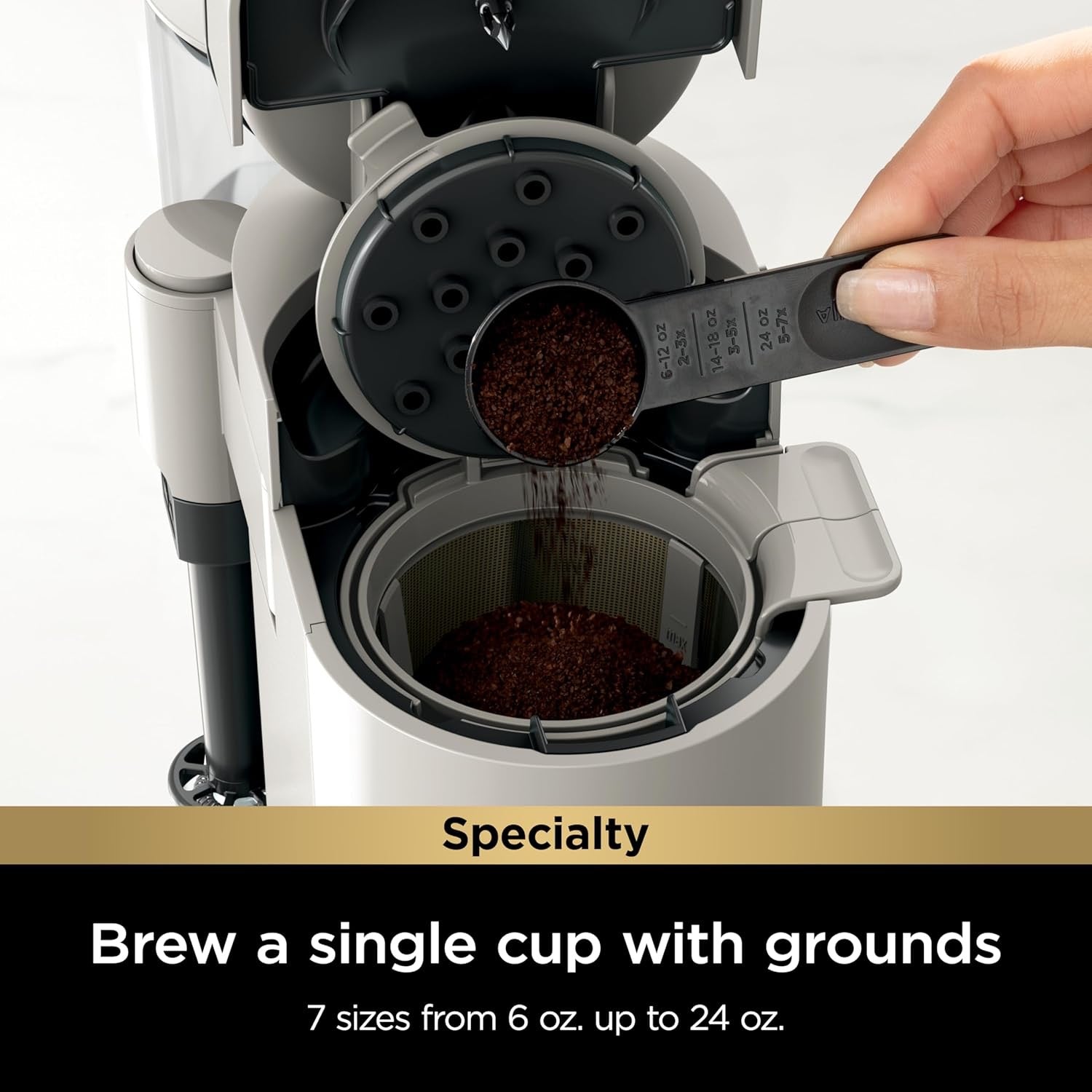 Ninja Pods & Grounds Specialty Single-Serve Coffee Maker with Milk Frother | Compact, K-Cup Compatible