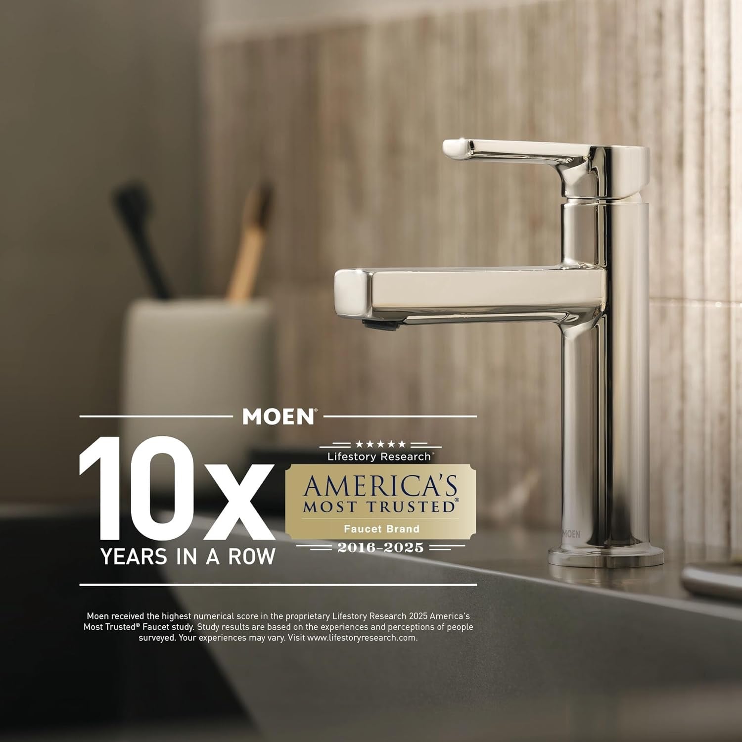 Moen Ronan 4" Centerset Bathroom Faucet | Bronzed Gold Two-Handle Faucet with Push-Down Drain