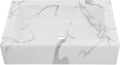 Voltaire 22” White Marble Ceramic Vessel Sink | Sculptural Bathroom Basin