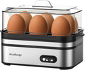 Evoloop Rapid Egg Cooker Electric 6-Egg Capacity | Multi-Function Egg Cooker with Auto Shut-Off (Soft, Medium, Hard Boiled & Poacher)