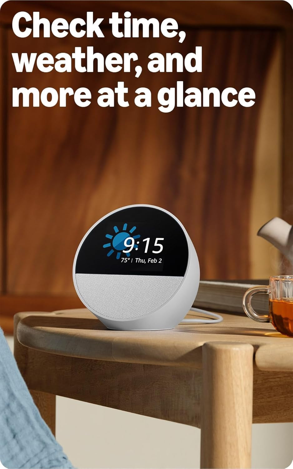 Amazon Echo Spot Smart Alarm Clock | Alexa-Enabled Smart Display (Black)