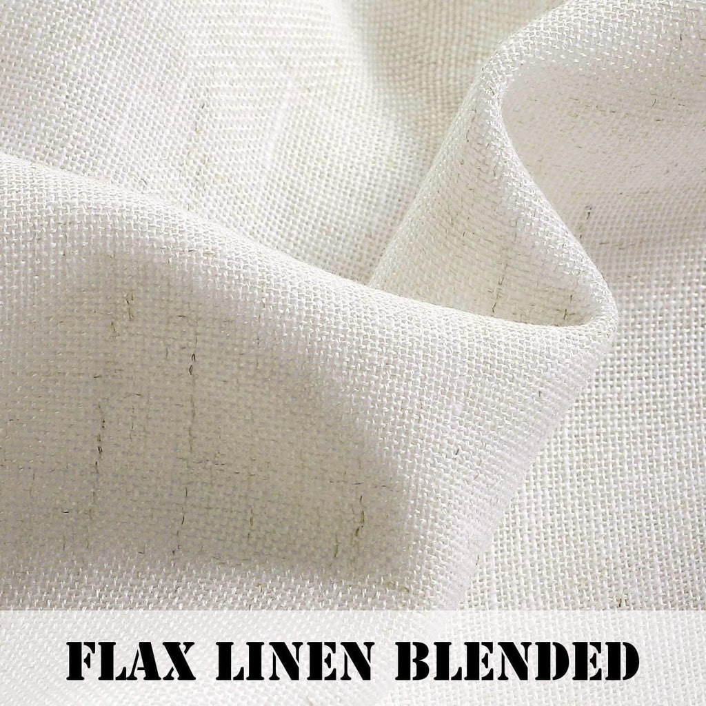 H.VERSAILTEX 108-Inch Linen Curtains – Ultra Luxurious Semi-Sheer Light Filtering Drapery Panels