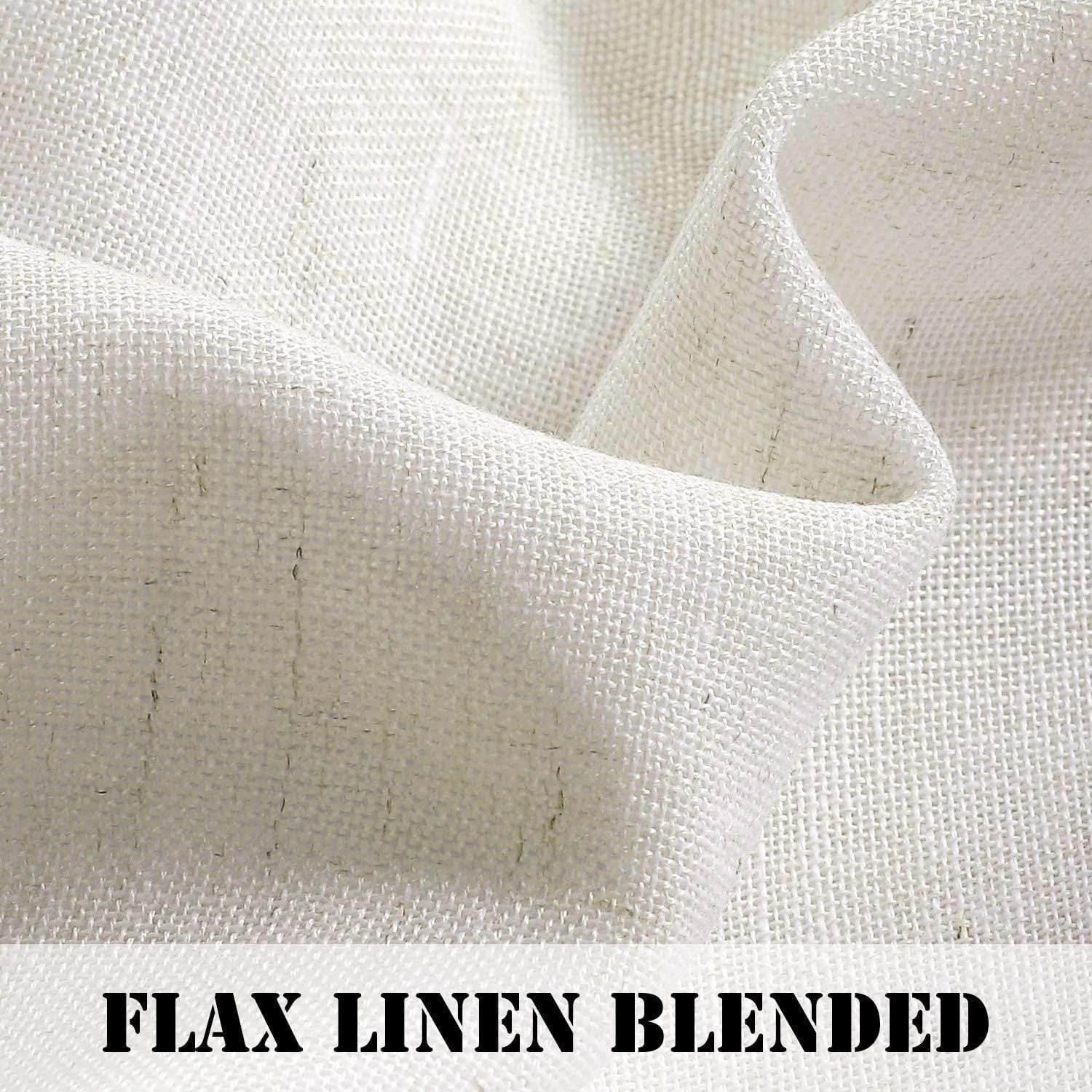H.VERSAILTEX 108-Inch Linen Curtains – Ultra Luxurious Semi-Sheer Light Filtering Drapery Panels