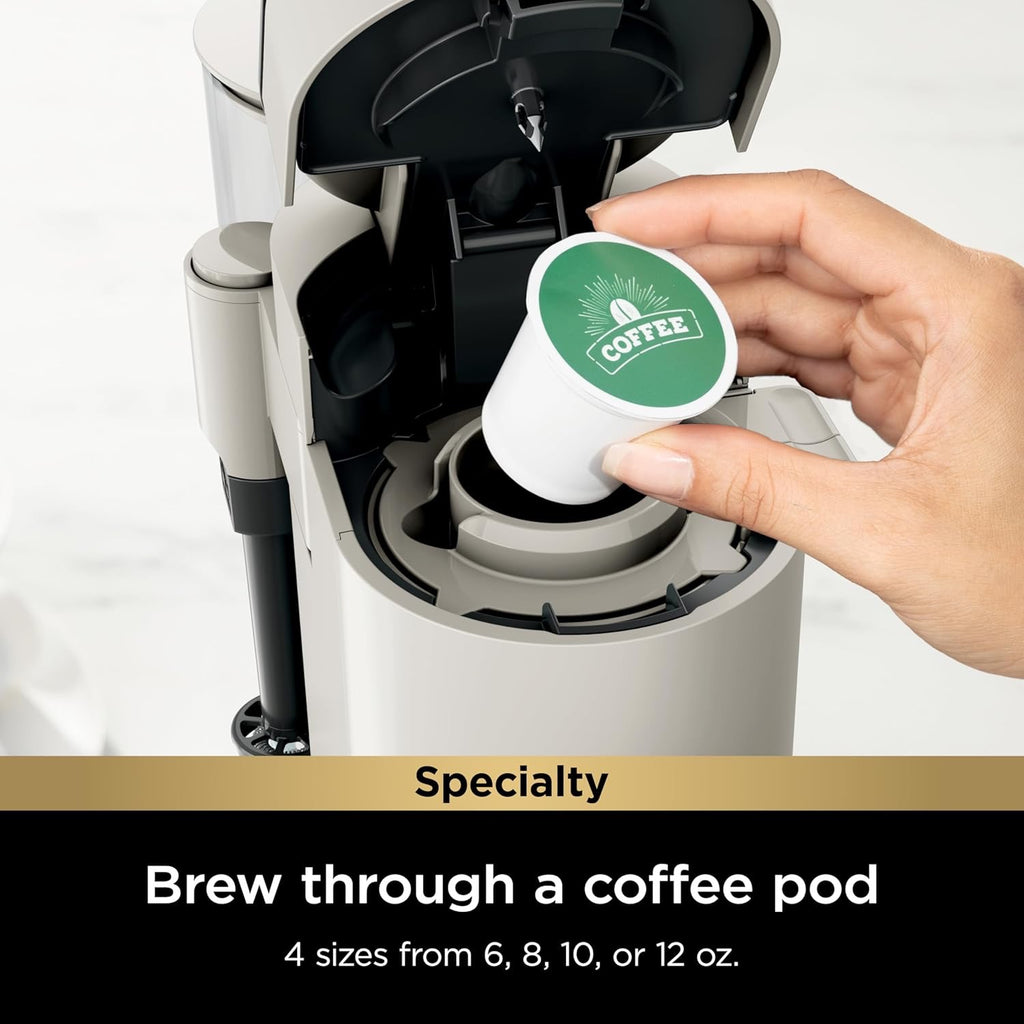 Ninja Pods & Grounds Specialty Single-Serve Coffee Maker with Milk Frother | Compact, K-Cup Compatible