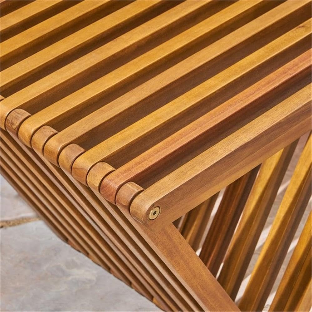 Christopher Knight Esme Outdoor Acacia Wood Bench | Teak Finish Patio & Garden Seating