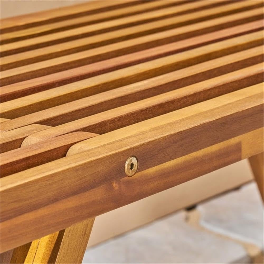 Christopher Knight Esme Outdoor Acacia Wood Bench | Teak Finish Patio & Garden Seating