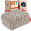 Bedsure GentleSoft Beige Fleece Throw Blanket | Cozy Lightweight Couch Blanket 50" x 70"