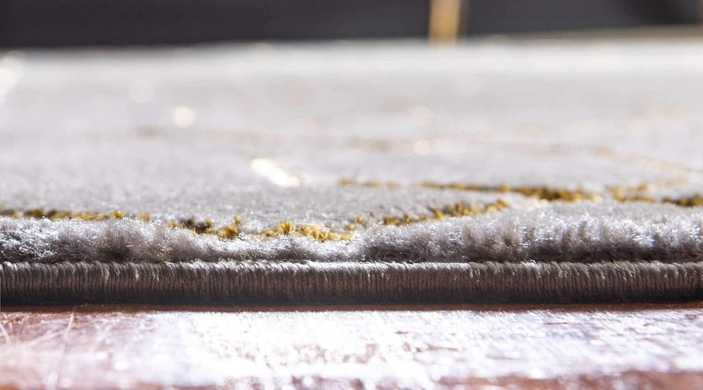 Unique Loom Marilyn Monroe Glam Trellis Area Rug | Gray & Gold 5' x 8'