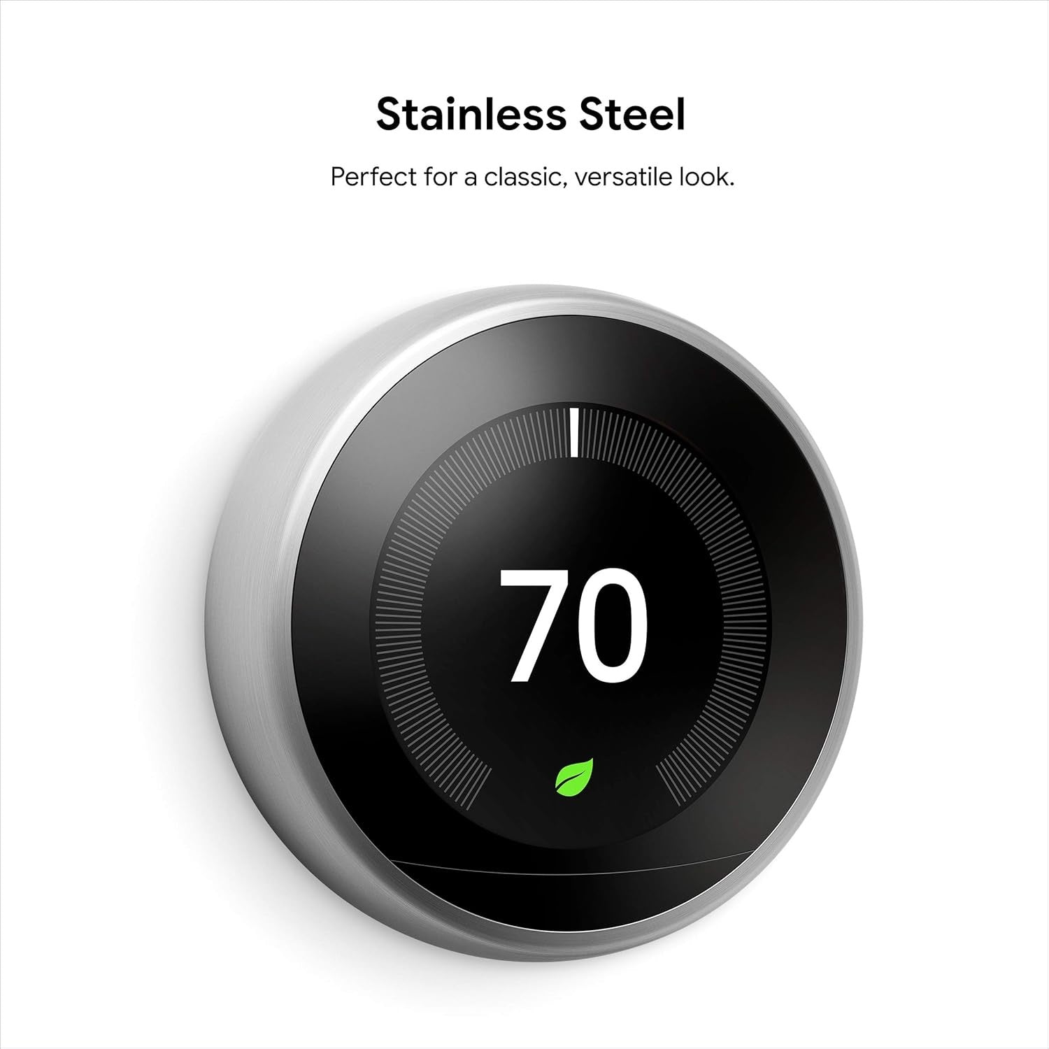 Google Nest Learning Thermostat (3rd Gen) T3016US | Smart Programmable Wi-Fi Thermostat in Black