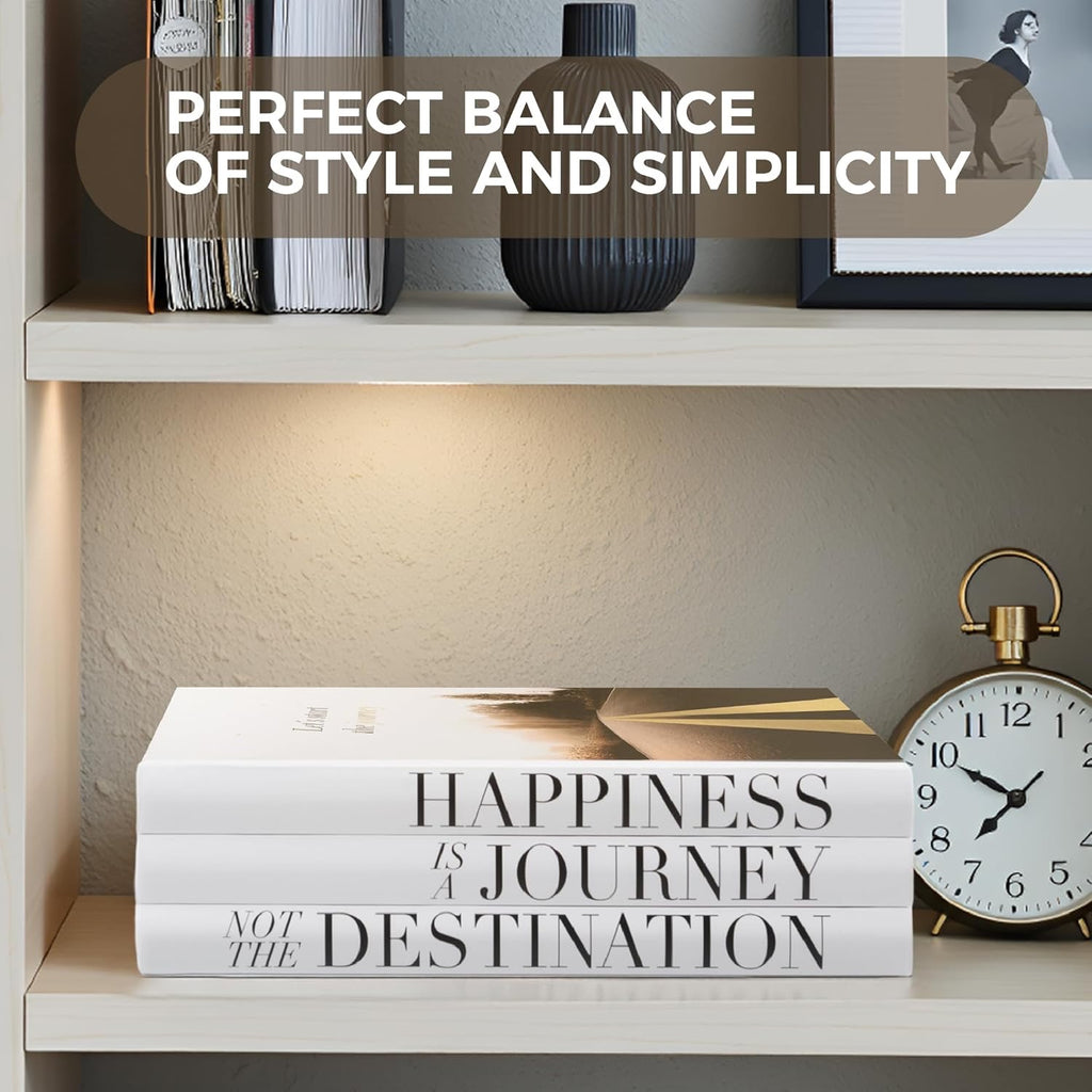 Decorative Faux Coffee Table Books Set | Large Designer Styling Books for Home Décor