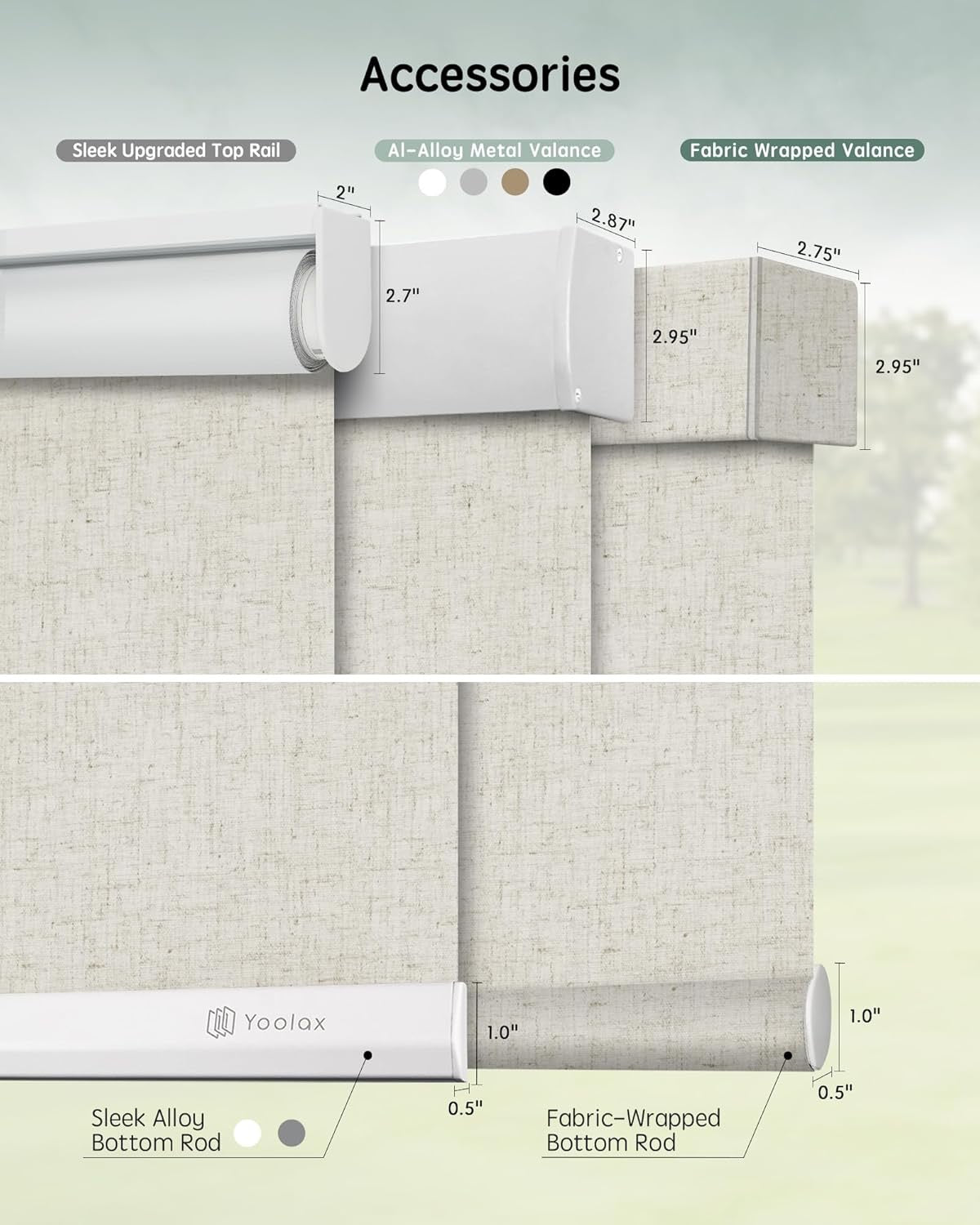 Yoolax Motorized Blackout Smart Blinds – Alexa, Google & Apple Home Compatible Roller Shades