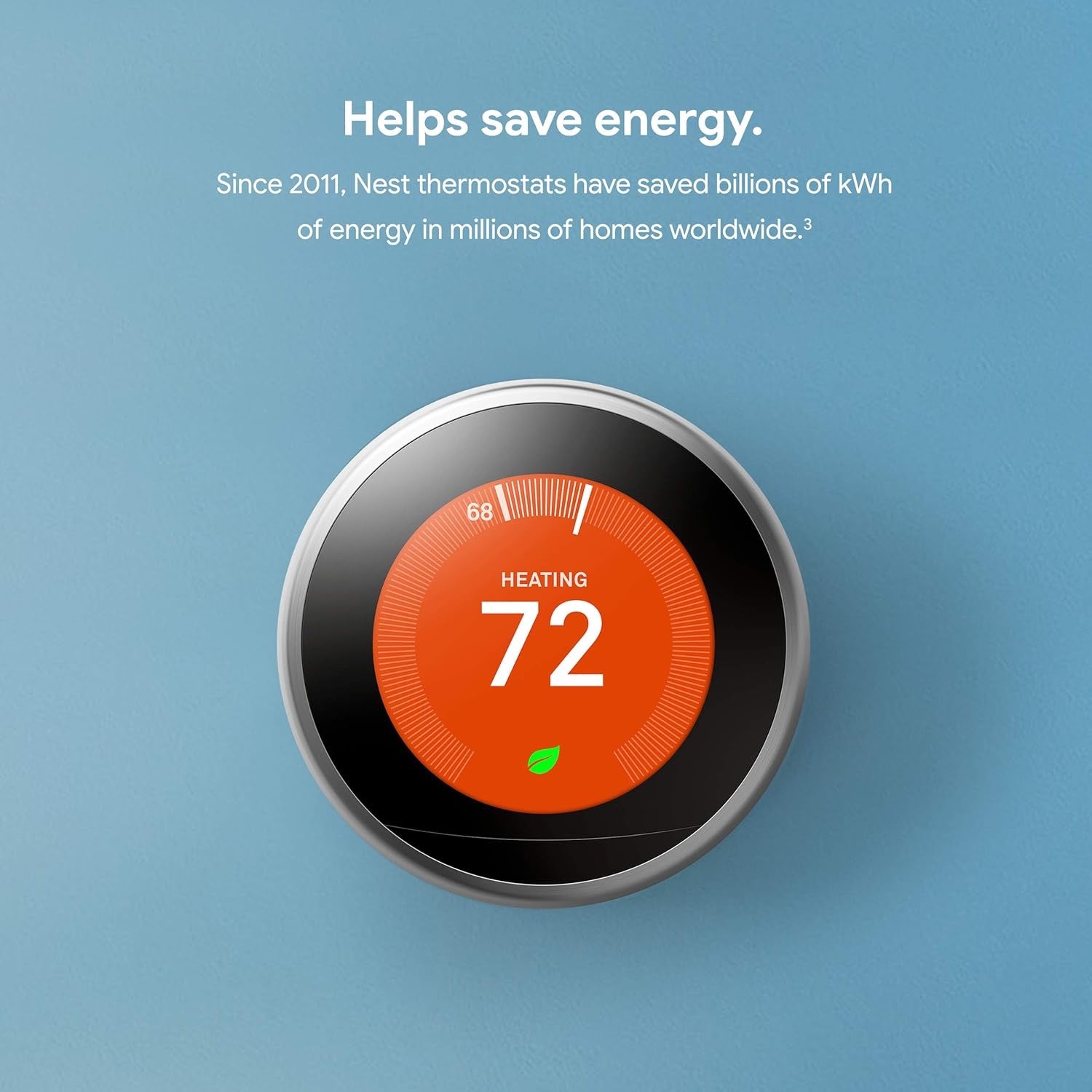 Google Nest Learning Thermostat (3rd Gen) T3016US | Smart Programmable Wi-Fi Thermostat in Black