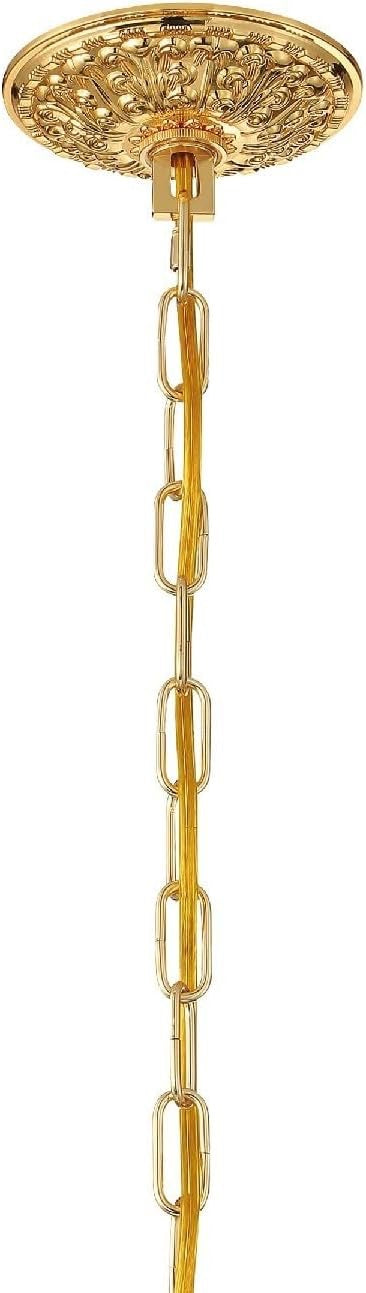 Traditional 5-Light Hand-Cut Crystal Chandelier | Polished Brass Statement Lighting