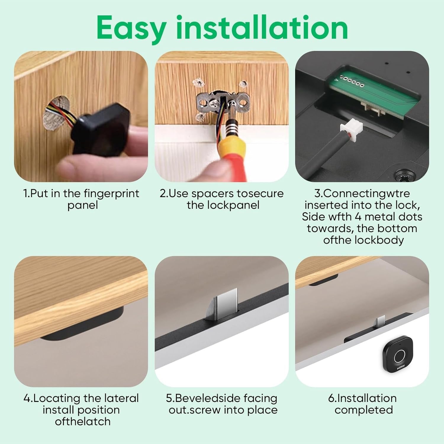 Bluetooth Fingerprint Cabinet Lock | App-Controlled Biometric Hidden Drawer & Wardrobe Lock