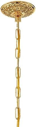Traditional 5-Light Hand-Cut Crystal Chandelier | Polished Brass Statement Lighting
