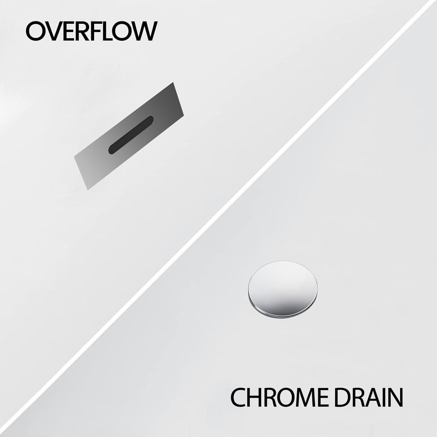 67” Freestanding Acrylic Bathtub | Black Exterior White Interior | Modern Deep Soaking Tub with Chrome Drain