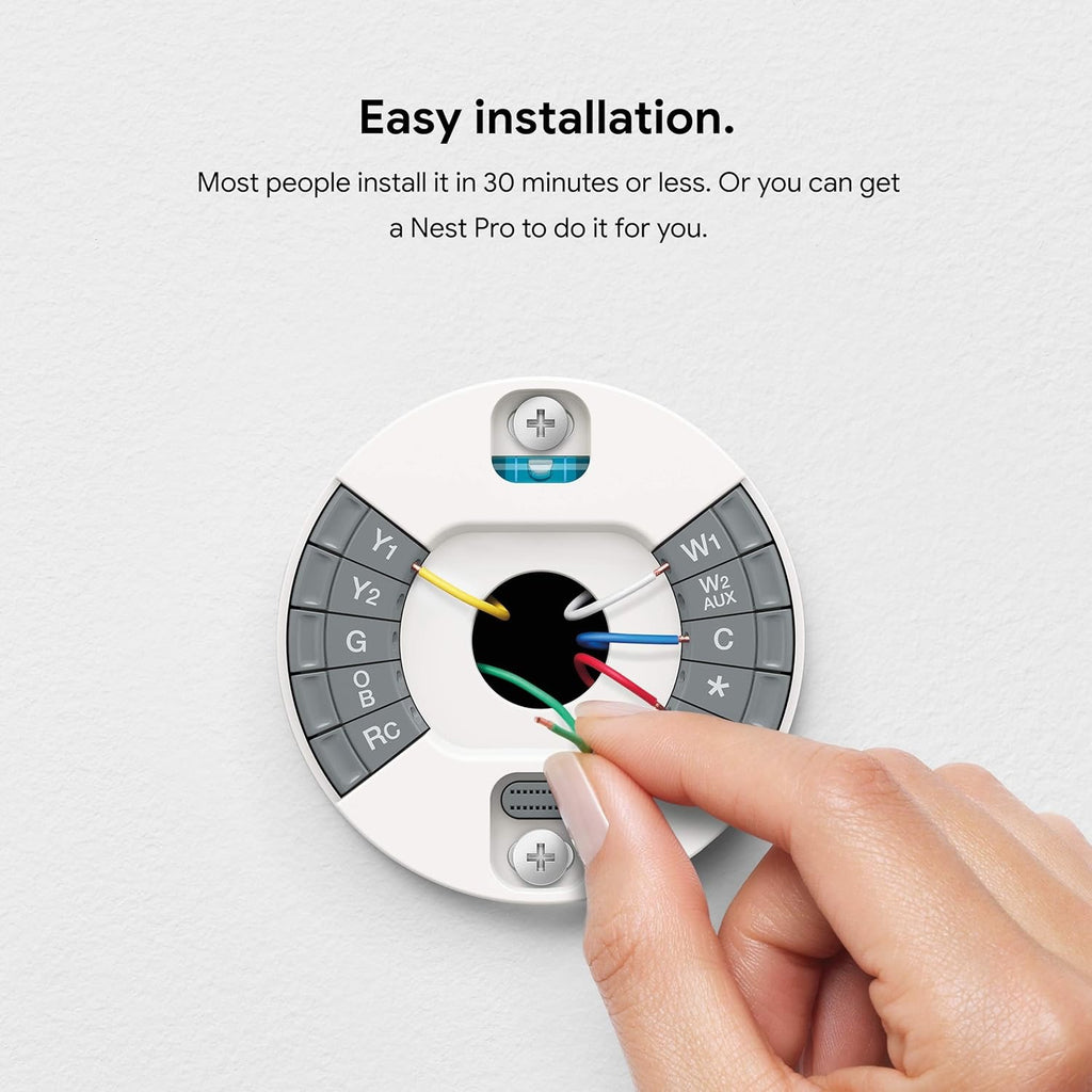 Google Nest Learning Thermostat (3rd Gen) T3016US | Smart Programmable Wi-Fi Thermostat in Black
