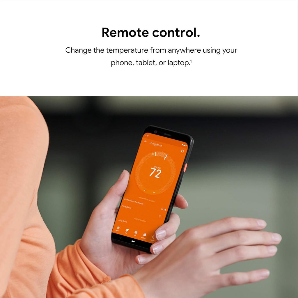 Google Nest Learning Thermostat (3rd Gen) T3016US | Smart Programmable Wi-Fi Thermostat in Black