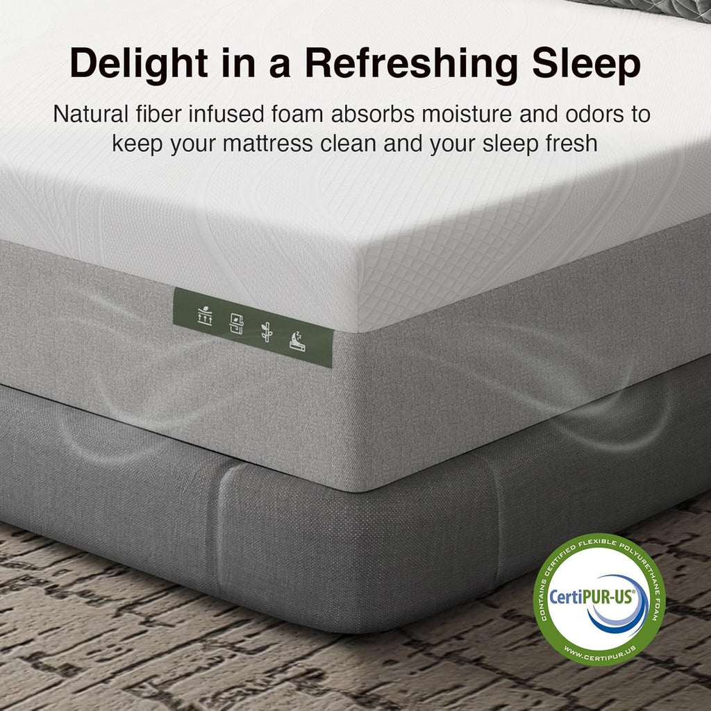 Novilla 14” King Mattress | Gel-Infused Cooling Memory Foam | Medium-Firm Support & Pressure Relief