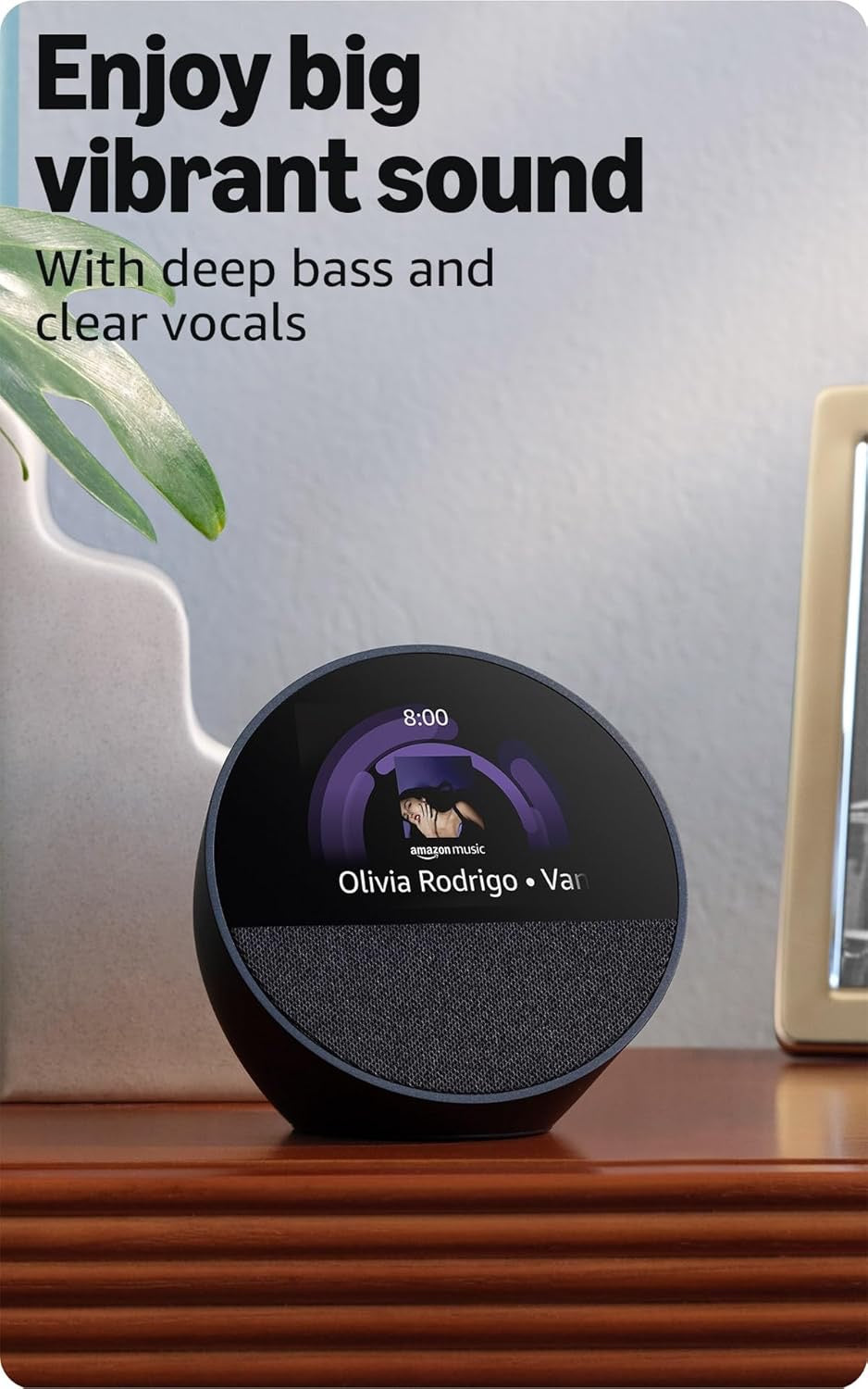 Amazon Echo Spot Smart Alarm Clock | Alexa-Enabled Smart Display (Black)
