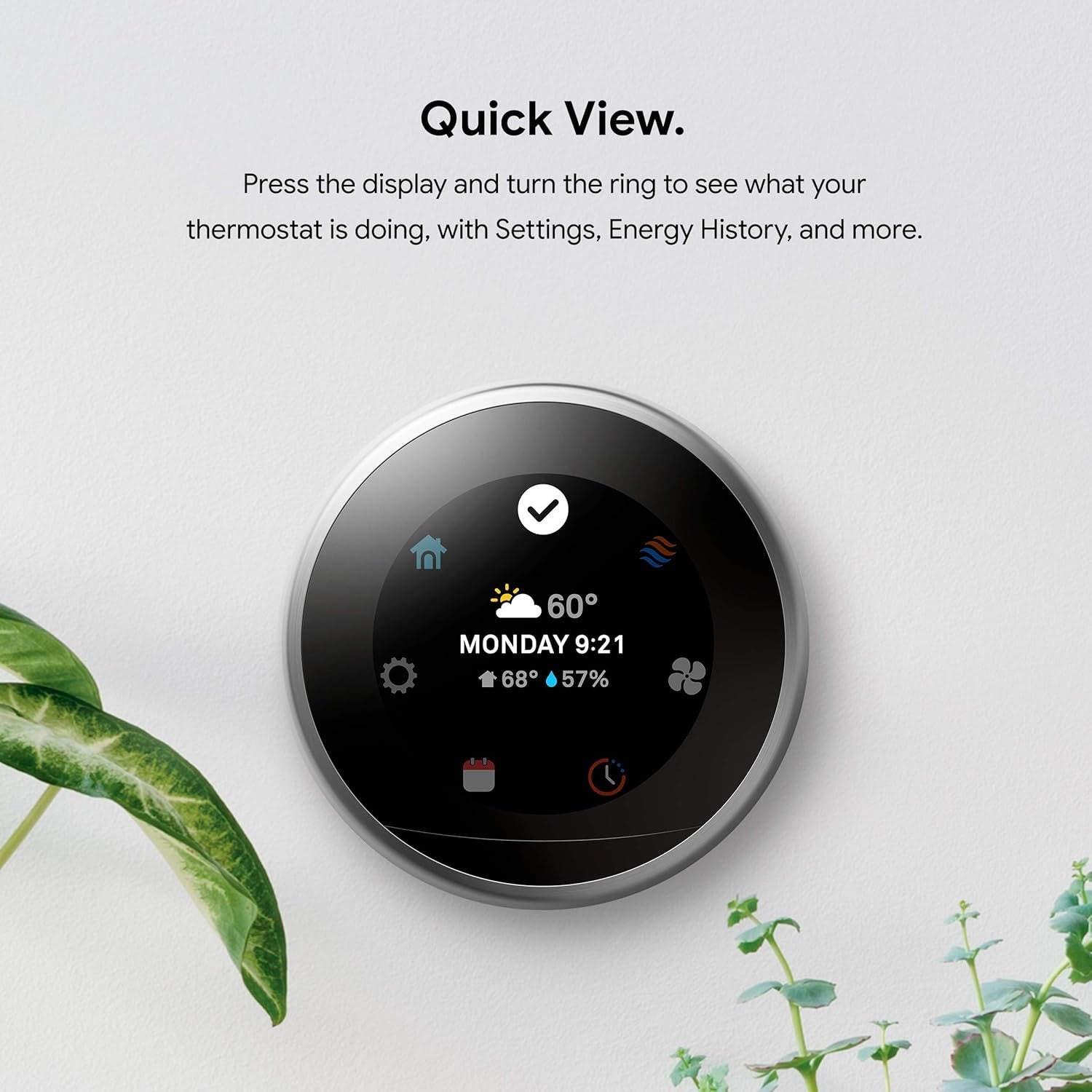 Google Nest Learning Thermostat (3rd Gen) T3016US | Smart Programmable Wi-Fi Thermostat in Black