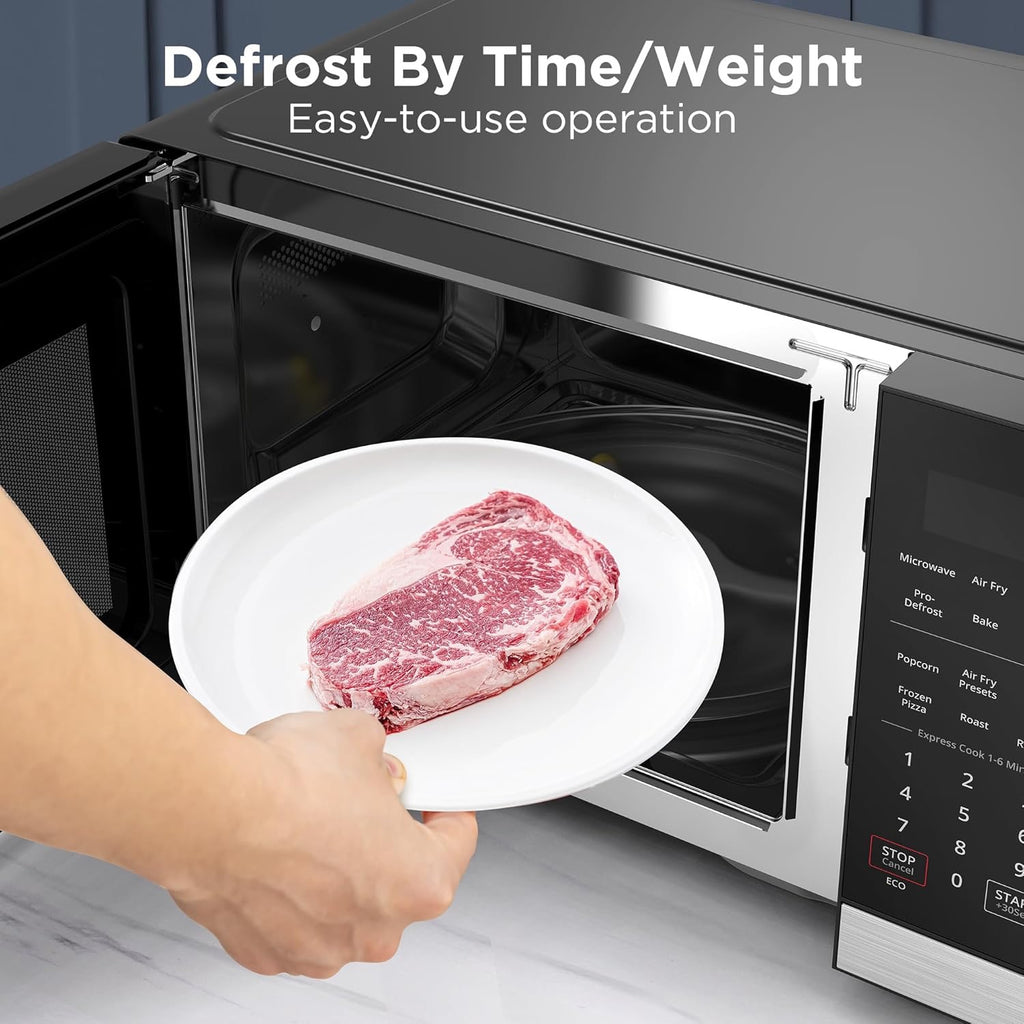 BLACK+DECKER 5-in-1 Countertop Microwave Oven | Air Fry, Convection, Bake & Roast (Stainless Steel)