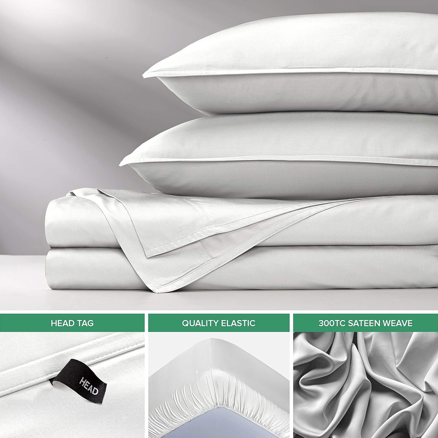 Pure Bamboo King Sheet Set White | 100% Organic Bamboo Viscose Cooling Sheets | Ultra Soft Hotel Luxury Bedding