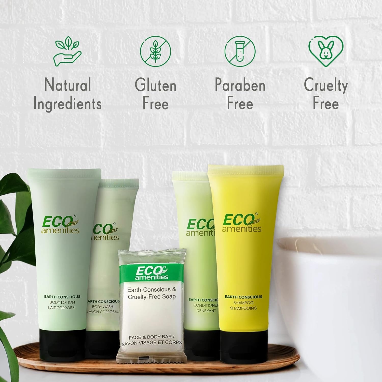 ECO Amenities Travel Toiletry Kit (150-Piece) | Hotel-Style Shampoo, Conditioner, Body Wash & Soap Set