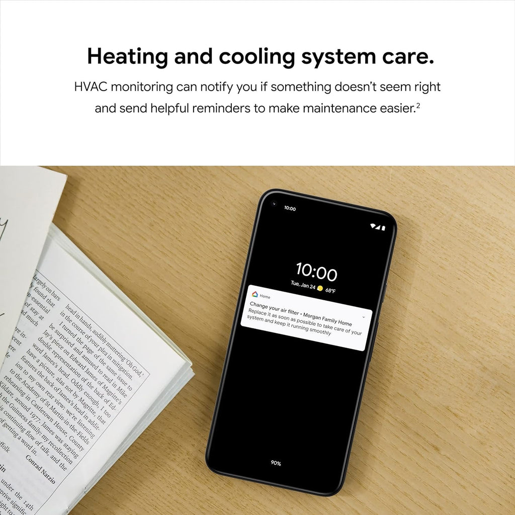 Google Nest Learning Thermostat (3rd Gen) T3016US | Smart Programmable Wi-Fi Thermostat in Black