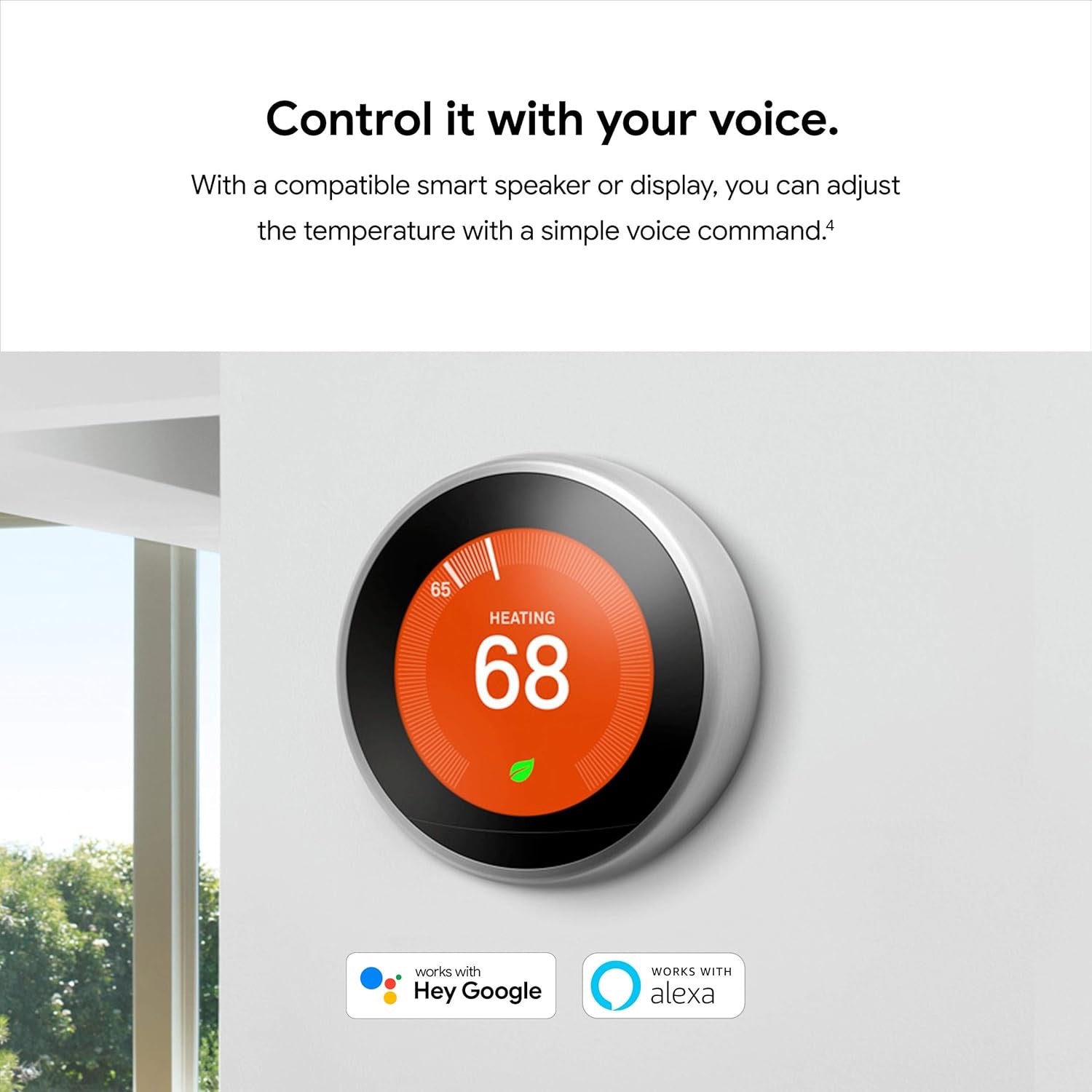 Google Nest Learning Thermostat (3rd Gen) T3016US | Smart Programmable Wi-Fi Thermostat in Black
